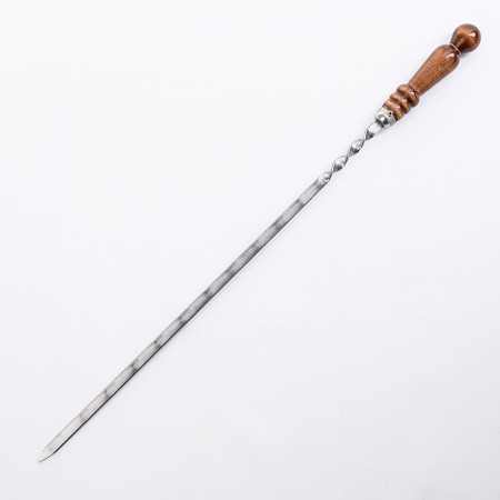 Stainless skewer 620*12*3 mm with wooden handle в Твери