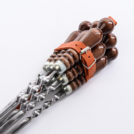 A set of skewers 670*12*3 mm in a leather quiver в Твери