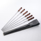 A set of skewers 670*12*3 mm in a black leather case в Твери