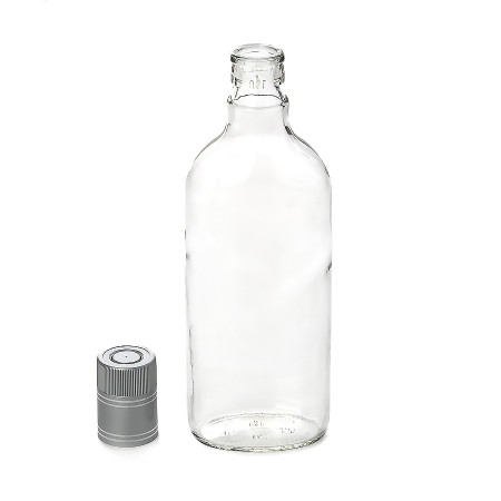 Бутылка "Фляжка" 0,5 литра с пробкой гуала в Твери